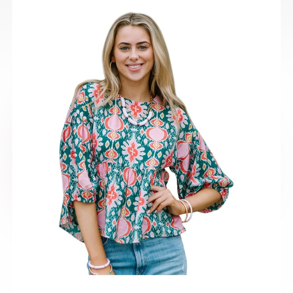 Michelle McDowell ~small~ fun, peplum top